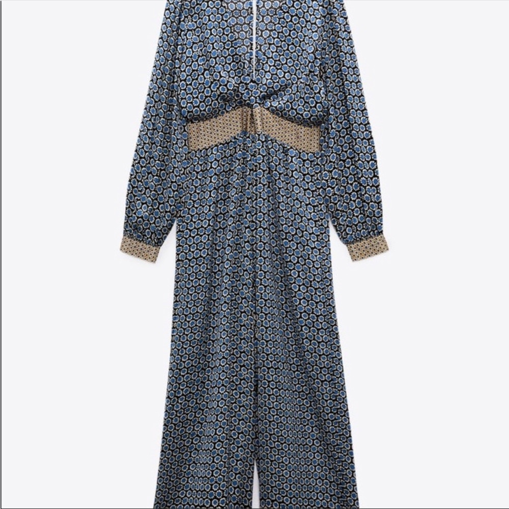 Sophisticated blue Zara jumpsuit - Picture 9 of 10